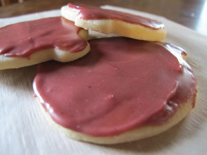 mulled wine glaze on top of my family recipe sugar cookies