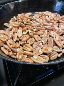 Fresh shelled pecans ready for a recipe